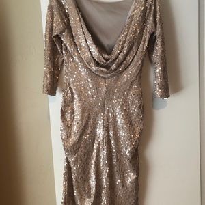Gold Sequin Midi